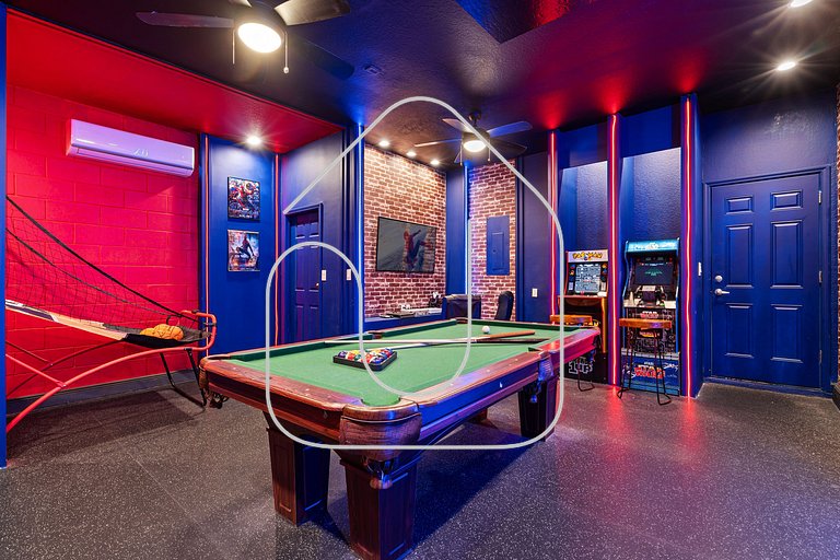 6BD/4BA | Private Pool | Avengers Game Room