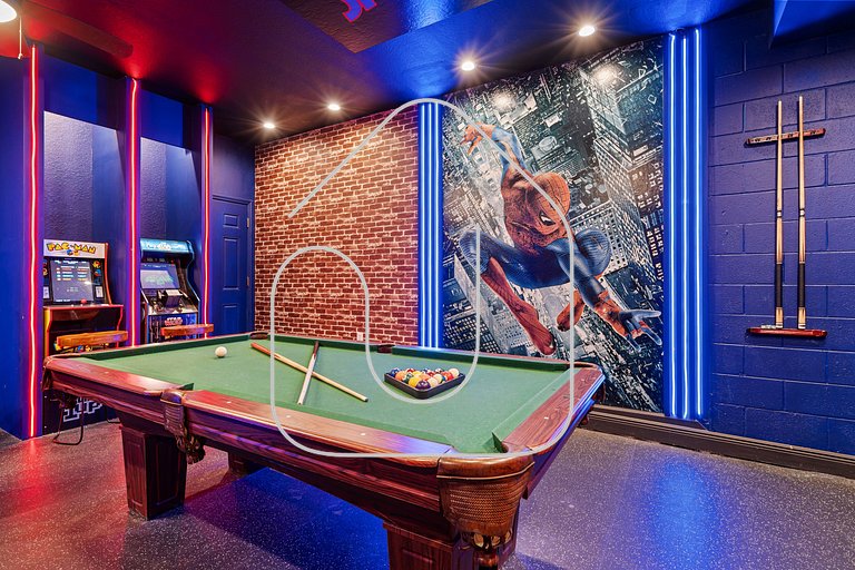 6BD/4BA | Private Pool | Avengers Game Room