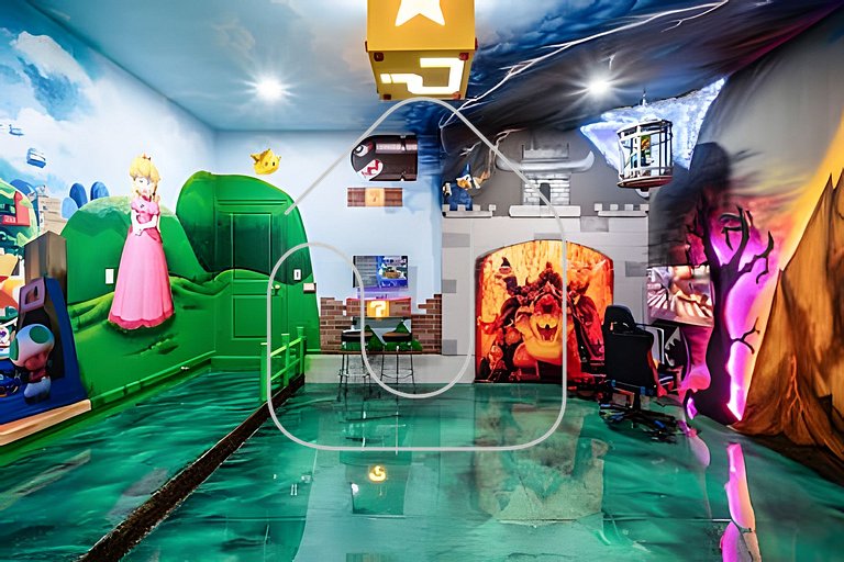 6Q Cinema, Game Room e Spa Privado - 18 hóspedes