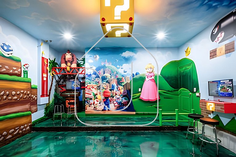 6Q Cinema, Game Room e Spa Privado - 18 hóspedes