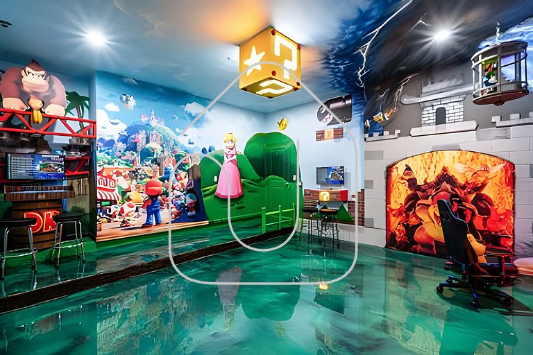 6Q Cinema, Game Room e Spa Privado - 18 hóspedes