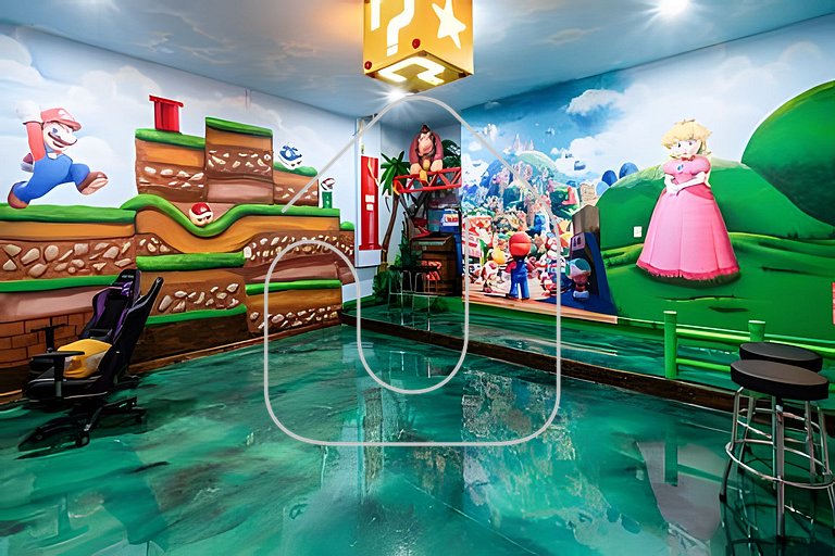 6Q Cinema, Game Room e Spa Privado - 18 hóspedes