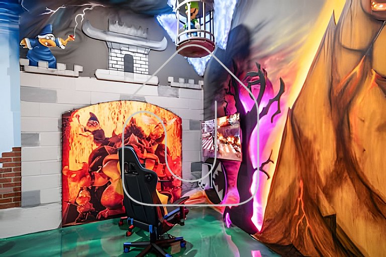 6Q Cinema, Game Room e Spa Privado - 18 hóspedes