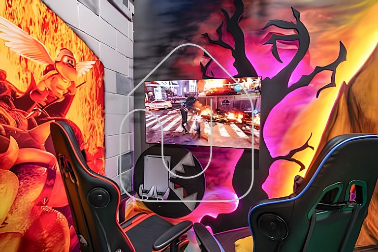 6Q Cinema, Game Room e Spa Privado - 18 hóspedes