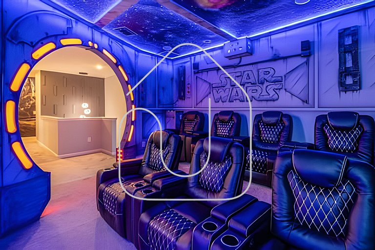 6Q Cinema, Game Room e Spa Privado - 18 hóspedes