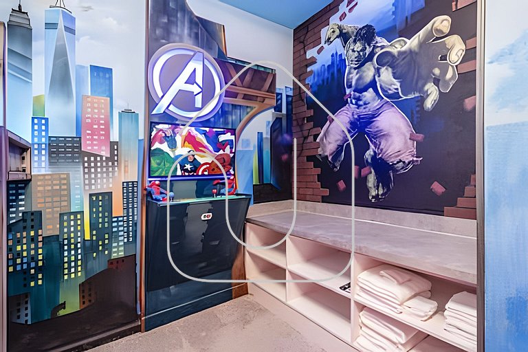 6Q Cinema, Game Room e Spa Privado - 18 hóspedes