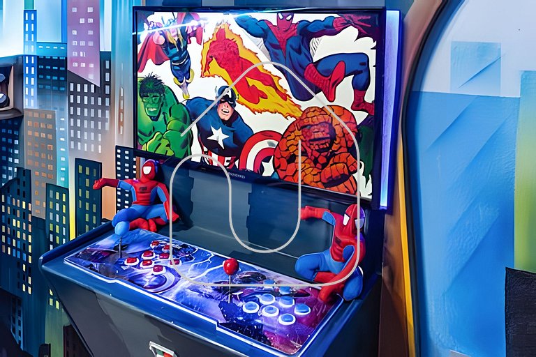 6Q Cinema, Game Room e Spa Privado - 18 hóspedes