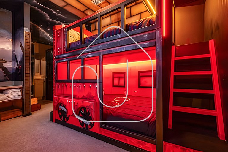 6Q Cinema, Game Room e Spa Privado - 18 hóspedes