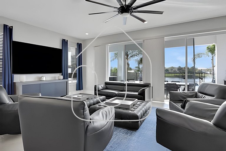 Reunion Luxury Villa w/ Lake View & Game Room