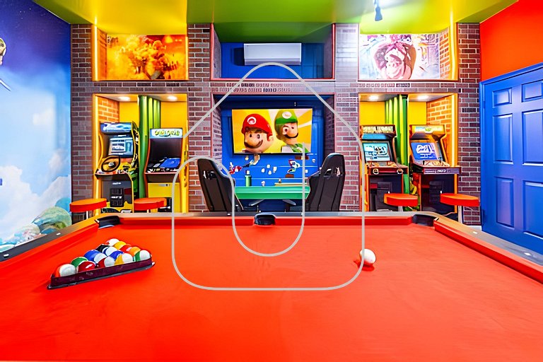 Windsor Hills 4BR Pool Home + Mario Game Room