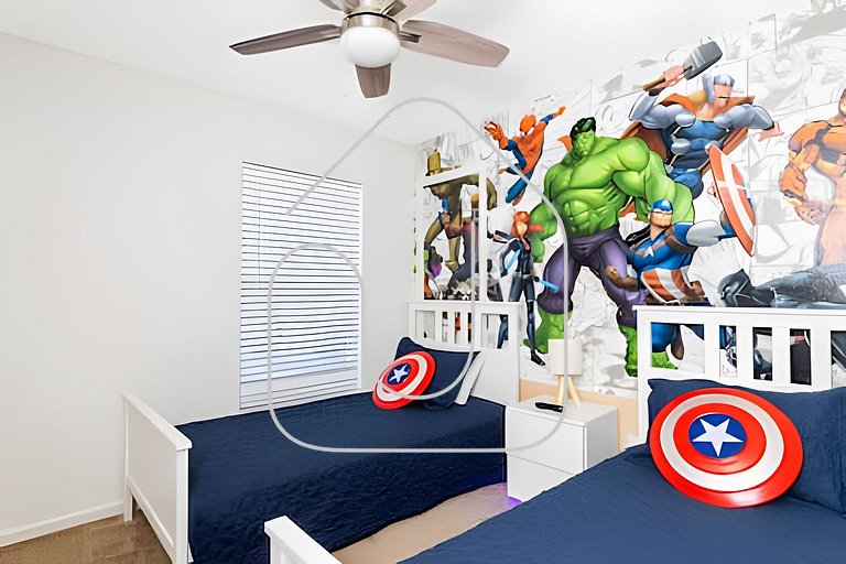 Casa 4Q Disney c/ Piscina e Quartos Temáticos