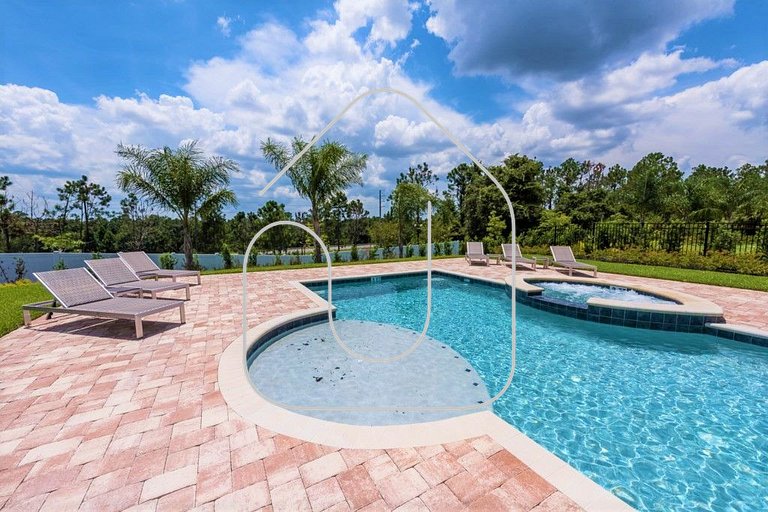 Casa 9Q c/ Piscina e Game Room — Perto da Disney