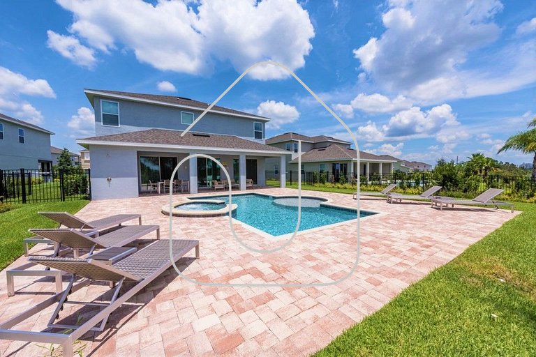 Casa 9Q c/ Piscina e Game Room — Perto da Disney