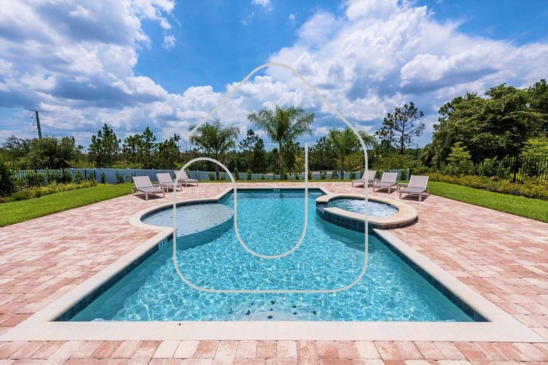 Casa 9Q c/ Piscina e Game Room — Perto da Disney