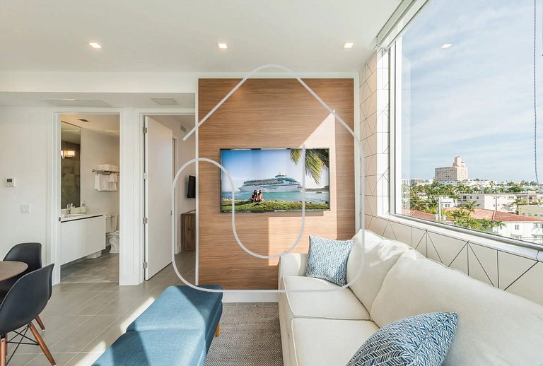 Stylish 2BR Apt 5min Walk to South Beach