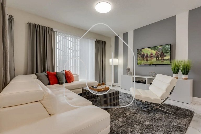 4QT Elegante Casa c/ Piscina – 10 Min da Disney!