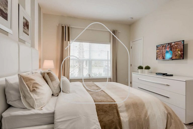 4QT Elegante Casa c/ Piscina – 10 Min da Disney!