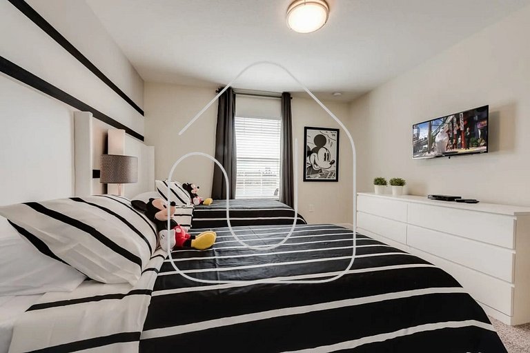 4QT Elegante Casa c/ Piscina – 10 Min da Disney!