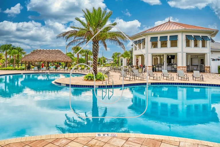 4QT Elegante Casa c/ Piscina – 10 Min da Disney!