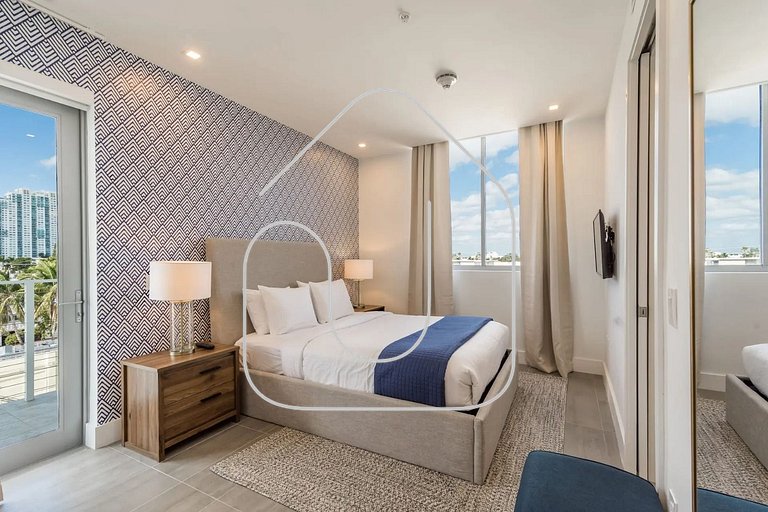 2BR South Beach | Moderno & Aconchegante