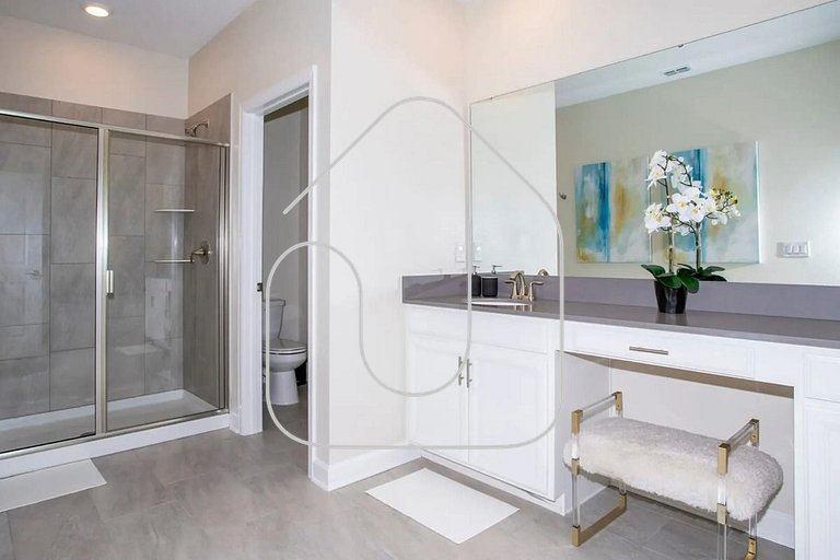 Luxuosa Casa 5 Quartos com Piscina 10 Min Disney!