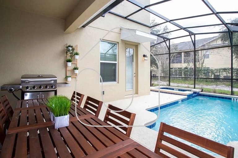 Luxuosa Casa 5 Quartos com Piscina 10 Min Disney!