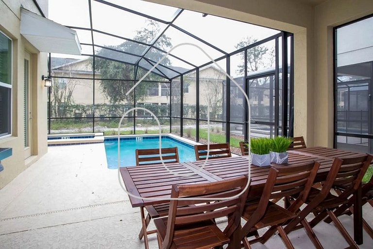 Luxuosa Casa 5 Quartos com Piscina 10 Min Disney!