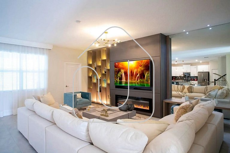 Luxury 6BD Home with Game Room, Cinema & Pool