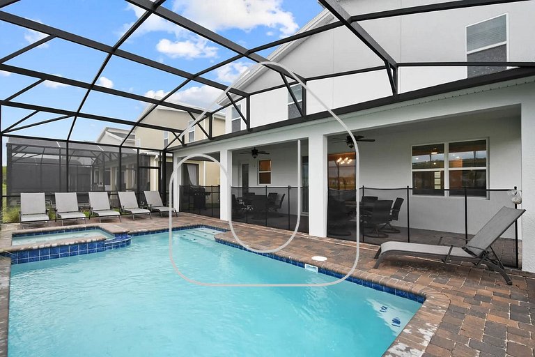 Villa 9 Quartos no Storey Lake 10 min da Disney