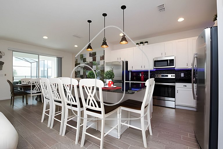 Casa c/ 9Q, piscina, spa e cinema! Perto da Disney