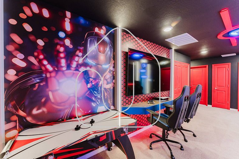 Casa Luxo c/ Piscina, 5 Quartos e PS5 perto Disney