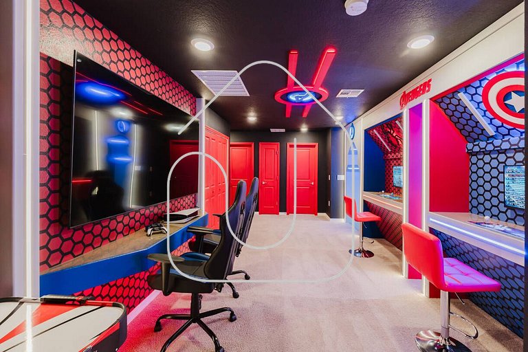 5BD Disney Villa w/ Game Room, Pool & Themed Rooms