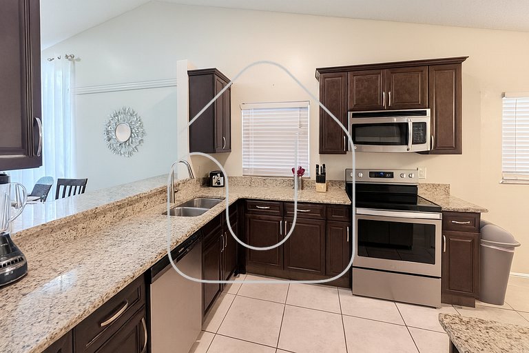 3Q/2B Perto da DISNEY ☆ Piscina Priv.