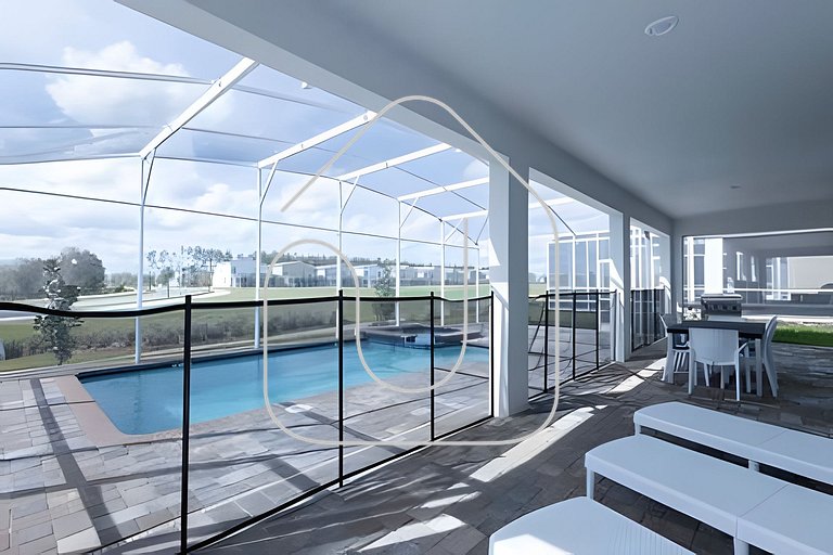 Ampla Casa 8 Quartos c/ Piscina – Champions Gate