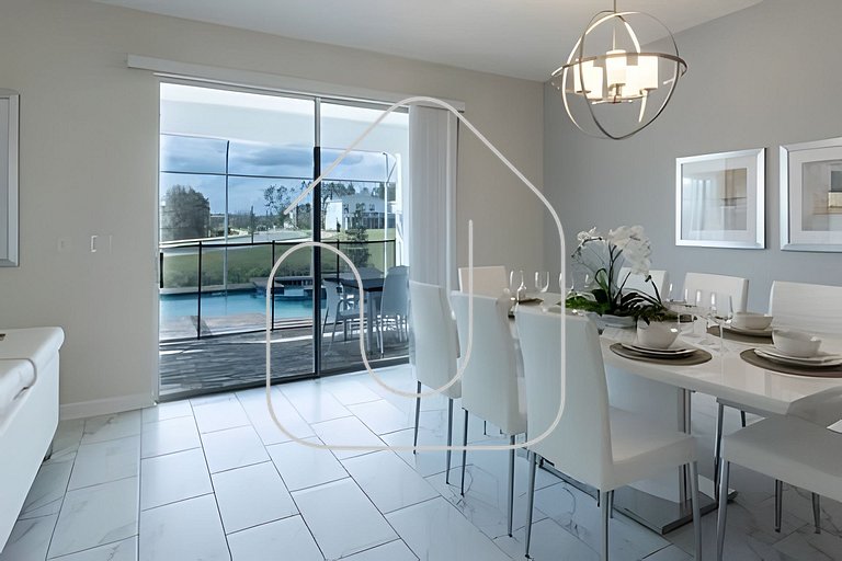 Ampla Casa 8 Quartos c/ Piscina – Champions Gate