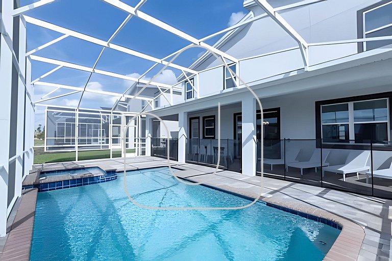 Ampla Casa 8 Quartos c/ Piscina – Champions Gate