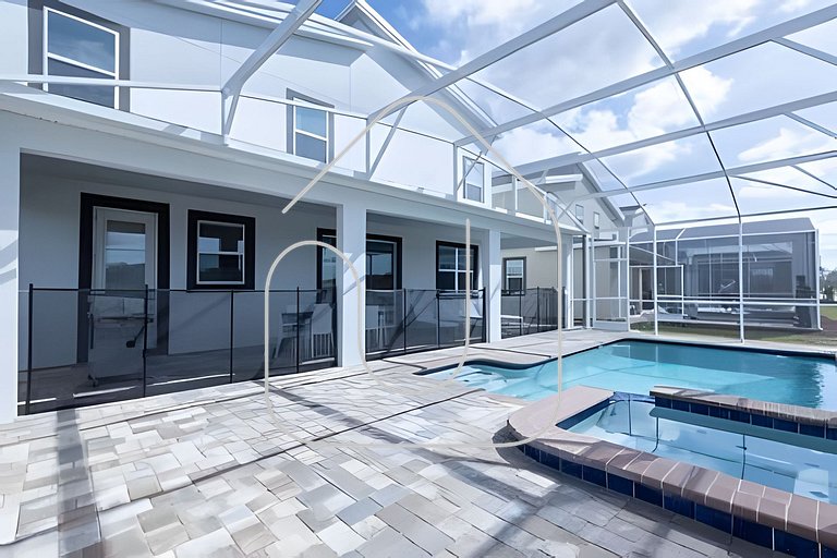 Ampla Casa 8 Quartos c/ Piscina – Champions Gate