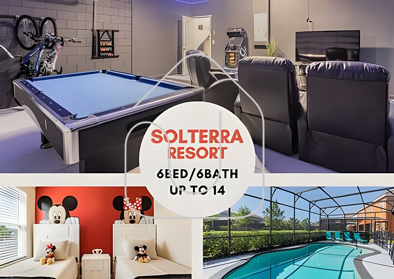 Casa 6Q Solterra, Piscina e Game Room