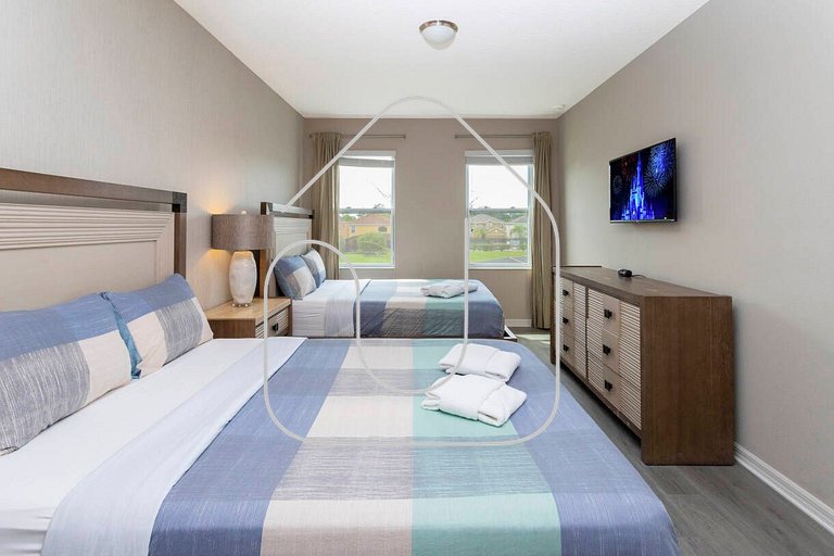 Casa Familiar c/ Piscina 9 Quartos Perto Disney