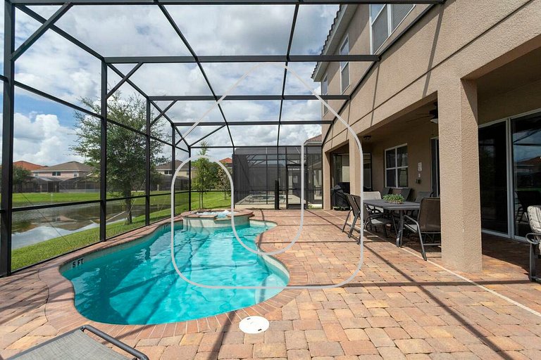 Casa Familiar c/ Piscina 9 Quartos Perto Disney