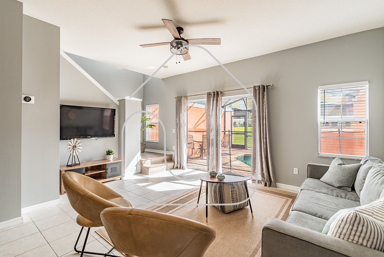 Casa Moderna 3Q c/ Piscina Aquecida – 10min Disney