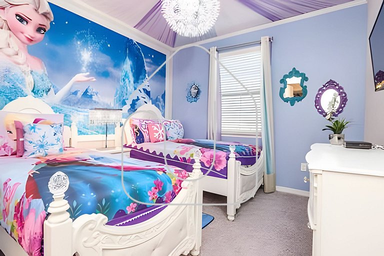 Disney 6BR Villa w/ Pool & Themed Rooms
