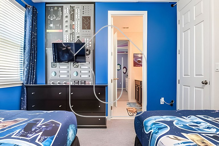 Disney 6BR Villa w/ Pool & Themed Rooms
