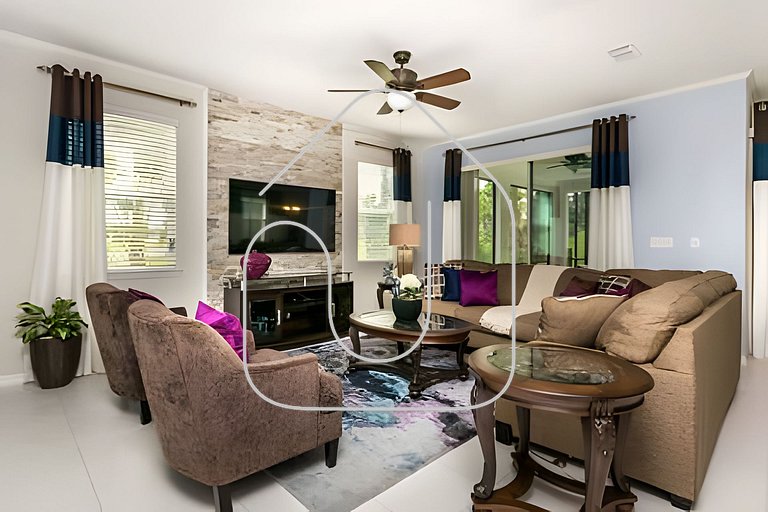 Disney 6BR Villa w/ Pool & Themed Rooms