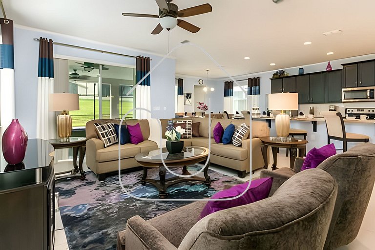 Disney 6BR Villa w/ Pool & Themed Rooms