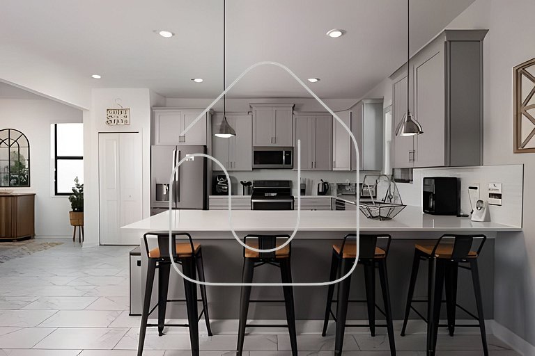 Villa 6Q Luxo c/ Piscina, Spa e Perto da Disney