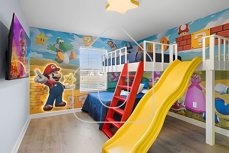 4BR w/ Mickey & Mario Rooms + Heated Pool