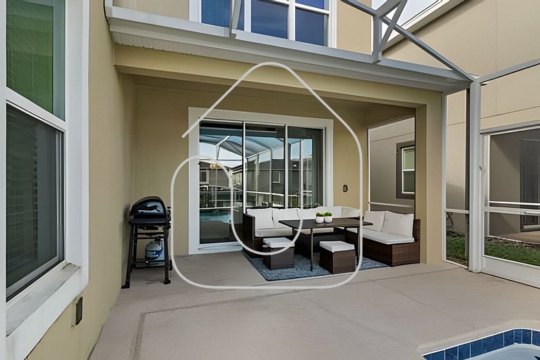 Casa 5Q c/ Piscina e Game Room – Perto da Disney