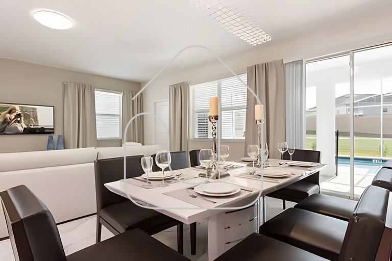 Casa 6Q c/ Piscina e Game Room – Perto da Disney