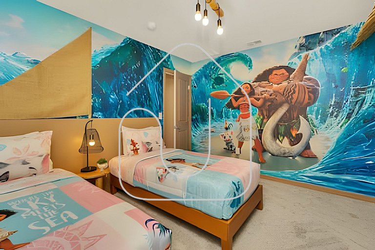 Villa 10Q Perto da Disney c/ Quartos Temáticos